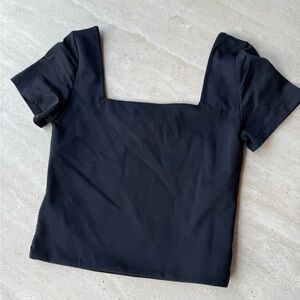 Aritzia Black Crop Top